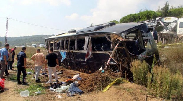Türkiyədə turistləri daşıyan avtobus aşdı: 60-a yaxın yaralı var
