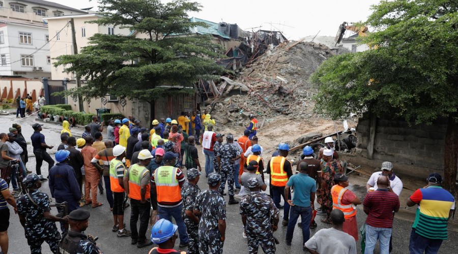 Two killed in building collapse in Lagos