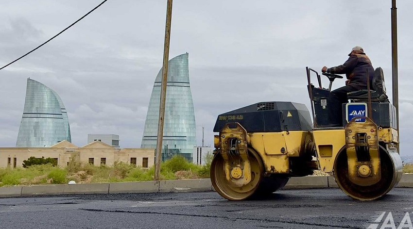 Badamdar yolunda təmir işləri aparılır