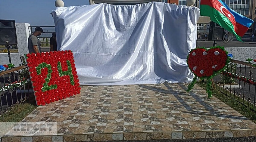 The memorial fountain built in the name of the martyr of the Patriotic War was opened