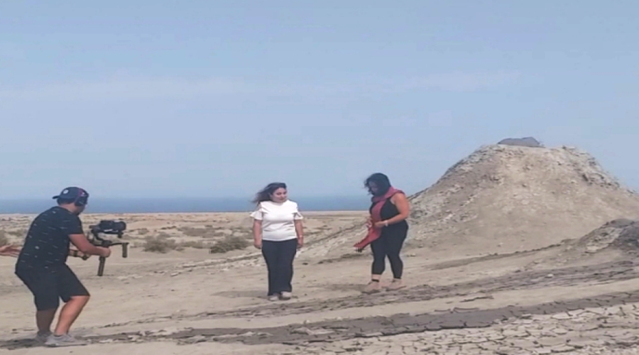 Euronews prepared reportage on Azerbaijan's mud volcanoes