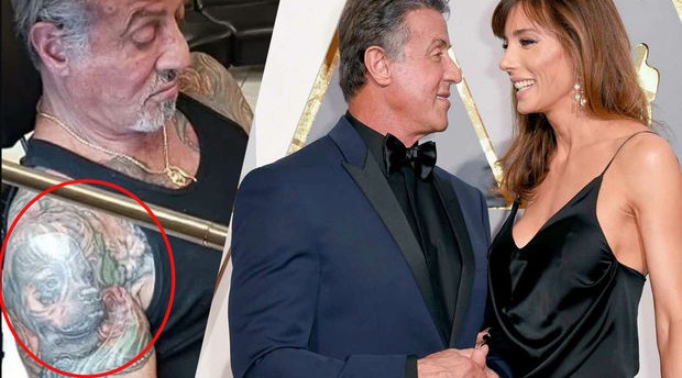 Stallone şəklini it döyməsiylə əvəz etdiyi arvadı ilə barışdı - FOTO