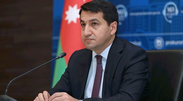 He met with Hikmet Hajiyev, the ambassador of Turkey to Azerbaijan