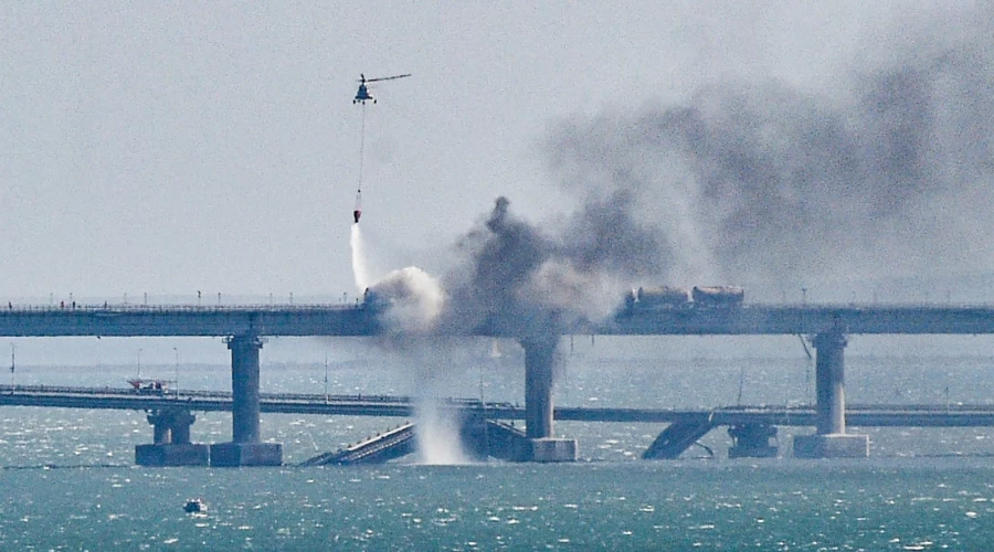 Russian divers to check damage to blast-hit Crimea bridge