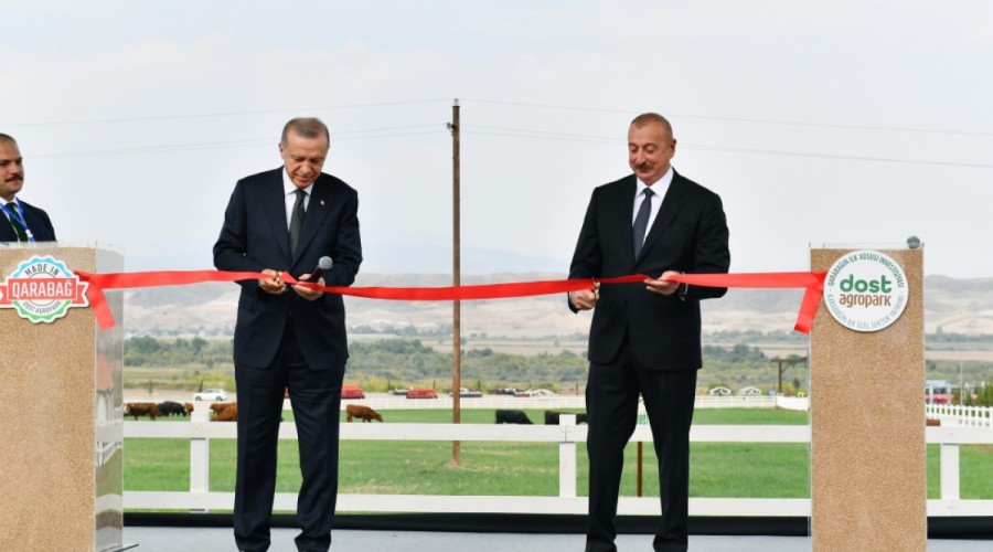 Presidents of Azerbaijan and Turkiye attended opening of first stage of “Dost Agropark" smart agricultural complex in Zangilan