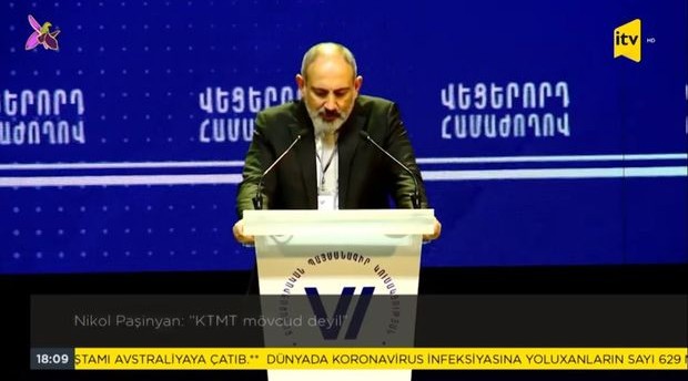 Paşinyan: “KTMT mövcud deyil” – VİDEO