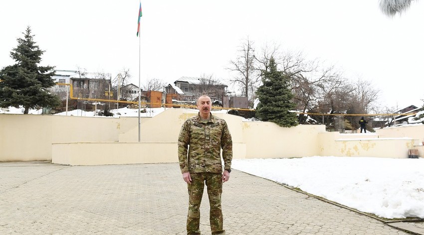 Ilham Aliyev shows conditions in new military unit in Fuzuli