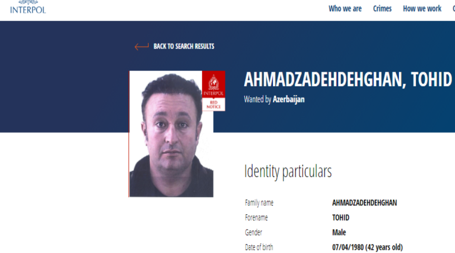 Azerbaijan announces international search for Iranian drug dealer through Interpol