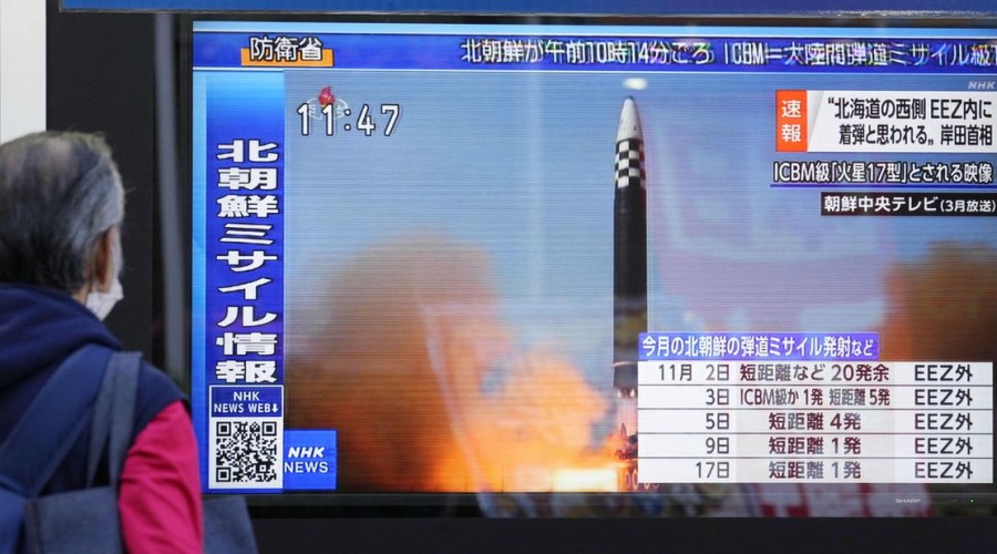 North Korea fires suspected intercontinental ballistic missile, lands near Japan