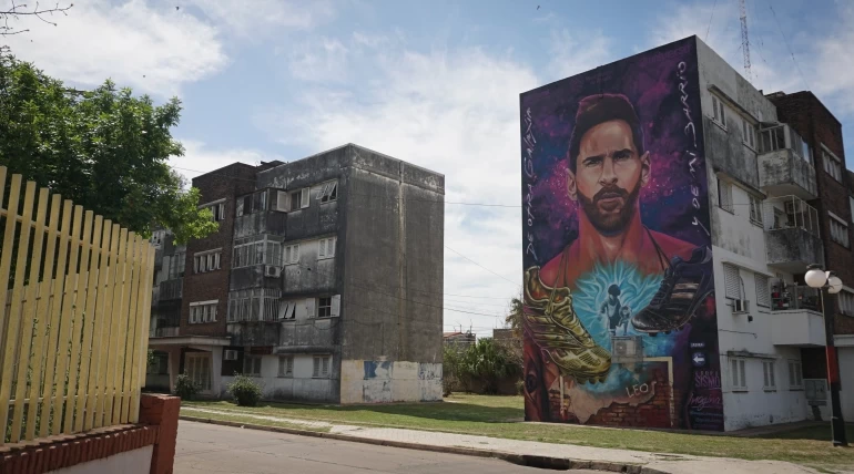 In the neighbourhood of Argentina football star Lionel Messi