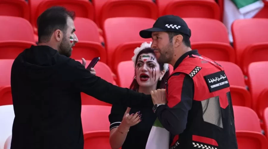 World Cup: Iran protesters confronted at World Cup game against Wales