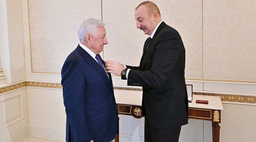 President Ilham Aliyev presented the Order of Glory to Magomed Saidovich Gurbanov