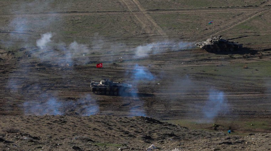 Tanks, planes, helicopters and UAVs were used in the Azerbaijan-Turkey exercise