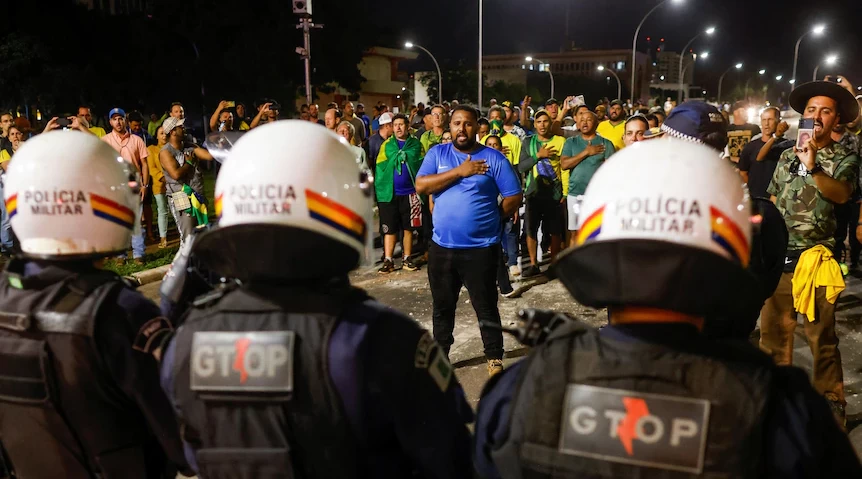 Supporters of Brazil's defeated Bolsonaro attack police headquarters