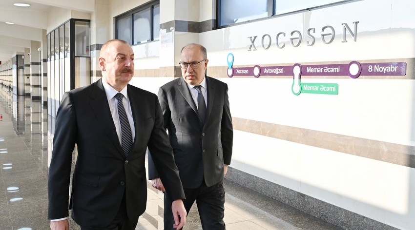 Ilham Aliyev participated in the opening of Khojasan station of Baku Metro