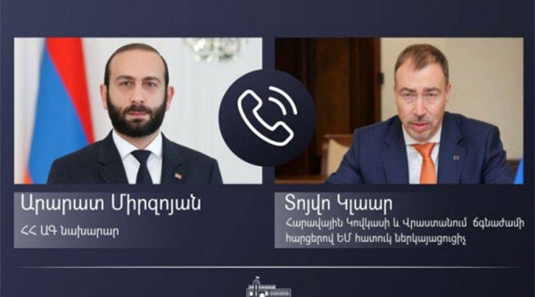 Mirzoyan Aİ rəsmisi ilə Laçın yolunu müzakirə etdi