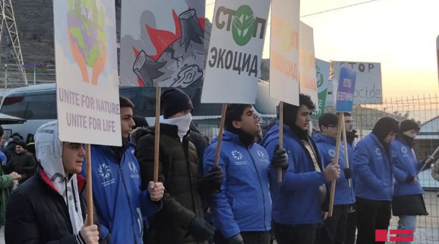 Protest action continued on Khankendi-Lachin road throughout the night