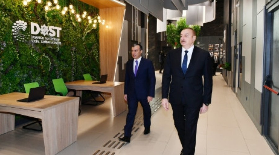 Azerbaiajni President attended opening of DOST Center No5 in Baku