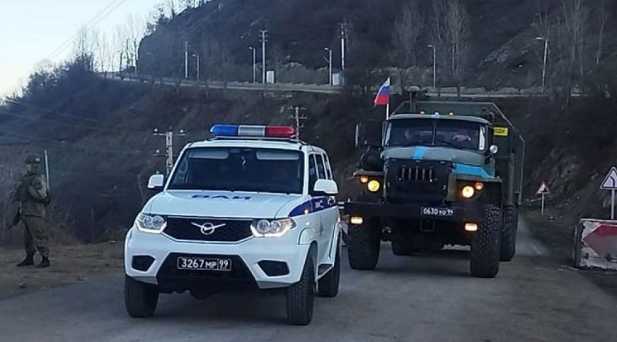 Через территорию проведения акции на дороге Лачин-Ханкенди проехали 3 автомобиля РМК
