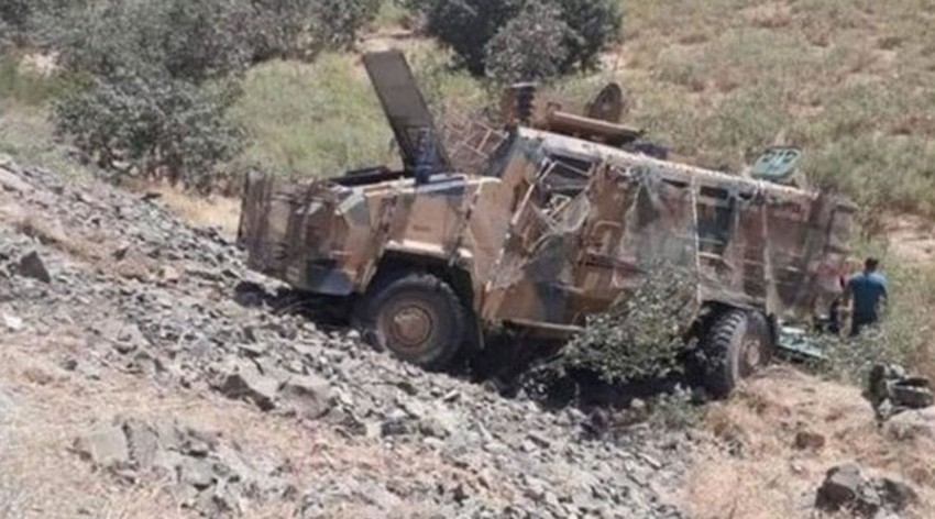 A military vehicle crashed in Turkey and 2 soldiers died