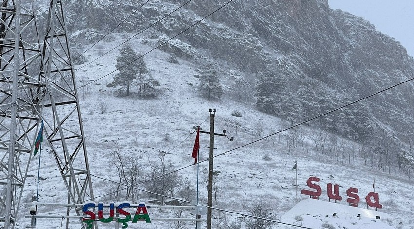 Şuşa, Kəlbəcər və Laçında qarlı hava şəraiti davam edəcək -Video