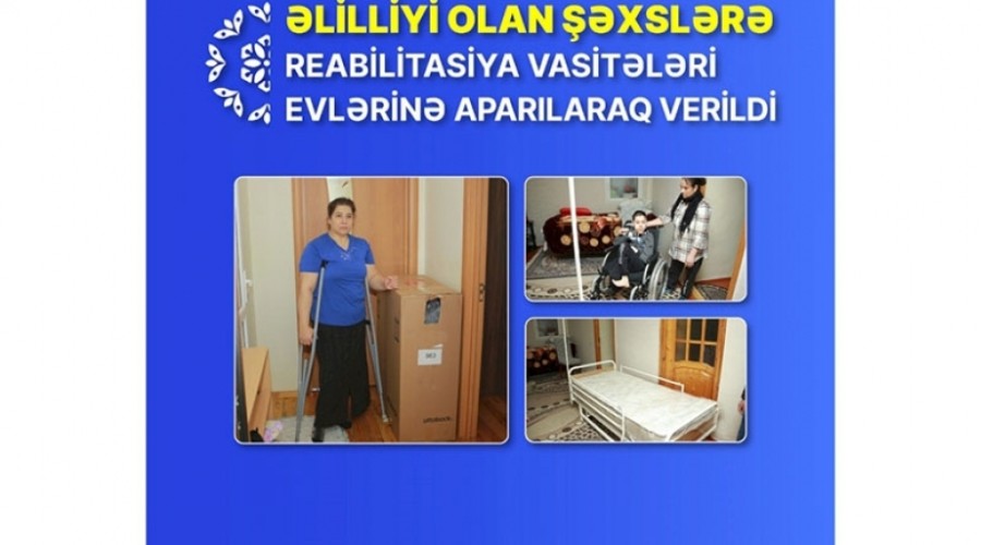 Əlil şəxslərə reabilitasiya vasitələri verilib