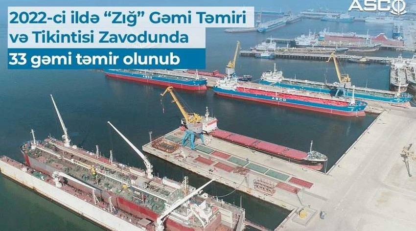 В прошлом году на заводе «Зыг» отремонтировано 33 судна