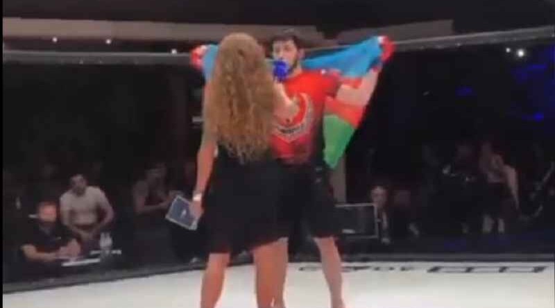 Çeçen idmançı qalibiyyətində Azərbaycan bayrağını qaldırdı