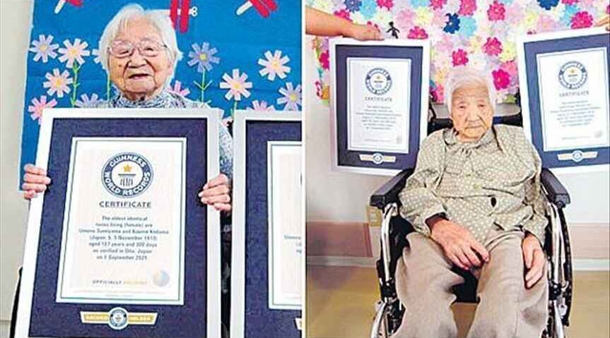 Japanese sisters declared world's oldest living identical twins