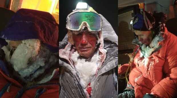 Elbrus dağında baş vermiş faciədən sağ çıxmağı bacarmış alpinistlərin foto və videosu yayılıb