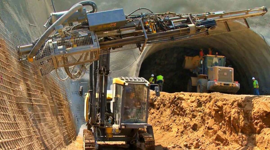 Drilling works on upper half of T5 tunnel on Ahmadbeyli-Fuzuli-Shusha highway completed-PHOTO