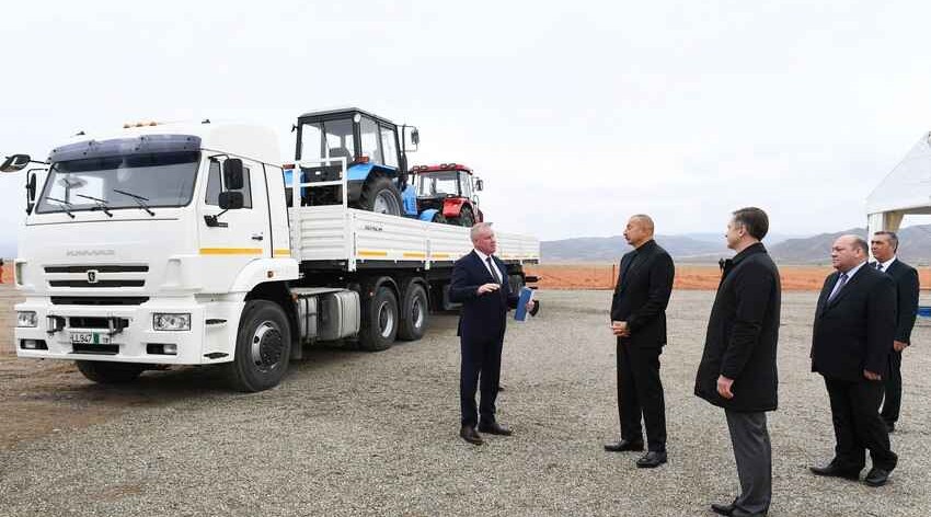 Cəbrayılda “KamAZ” servis mərkəzinin təməli qoyulub