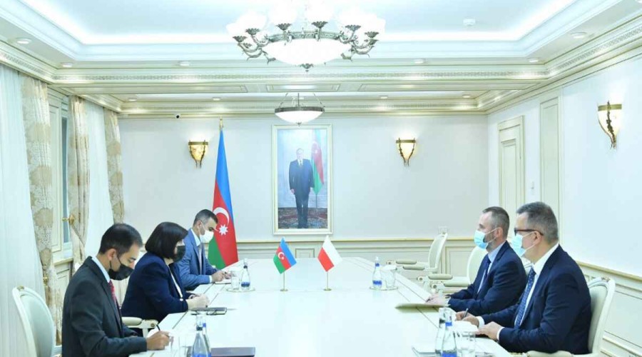 Chair of Milli Majlis Sahiba Gafarova meets ambassador of Poland to Azerbaijan Rafał Poborski