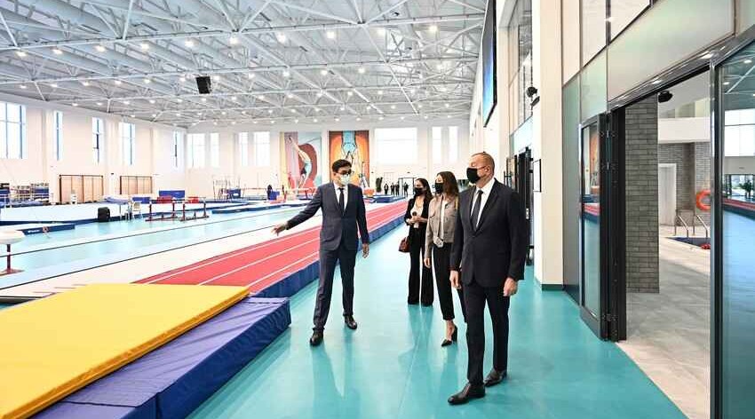 Prezident Milli Gimnastika Arenasının yeni məşq binasında yaradılan şəraitlə tanış olub - <span style="color:red">FOTO</span>