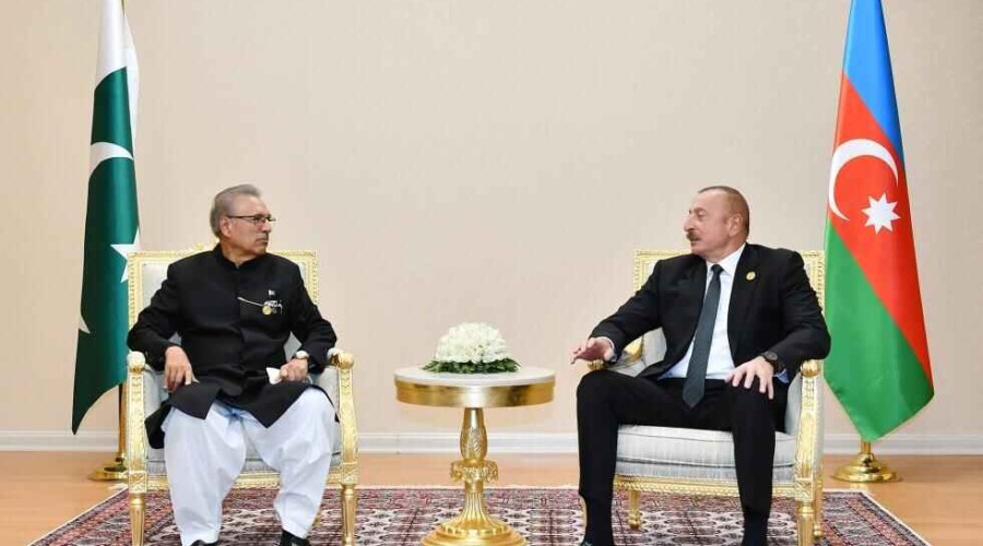 Prezident İlham Əliyev Pakistan Prezidenti Arif Alvi ilə görüşüb - FOTO