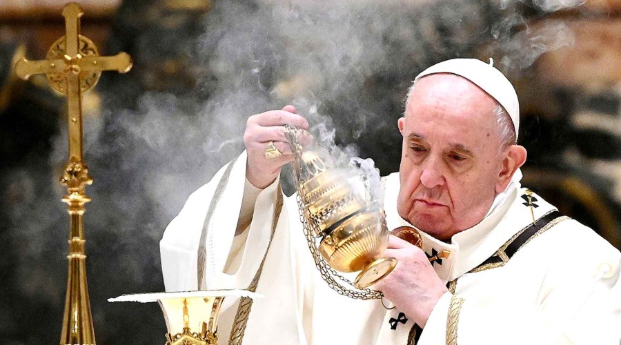 Pope Francis celebrates Christmas Eve Mass as virus surges in Italy