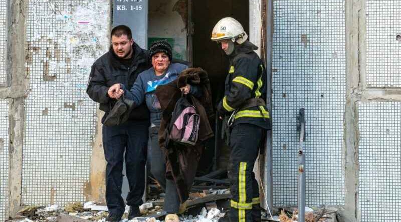 One civilian killed in Kharkiv as apartment building hit by artillery fire