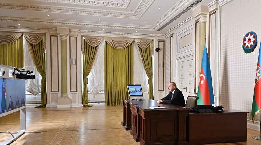 President Ilham Aliyev received in video format Shahin Seyidzade on his appointment as Chairman of Board of Icharishahar State Historical and Architectural Reserve