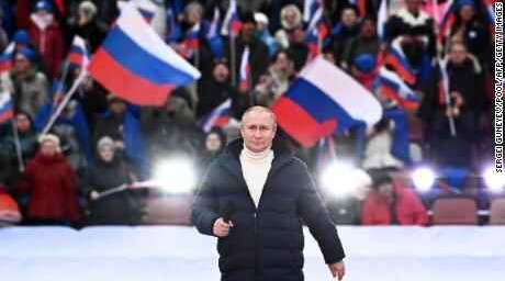 Putin celebrates anniversary of Crimea annexation at stadium rally amid Russia's onslaught of Ukraine