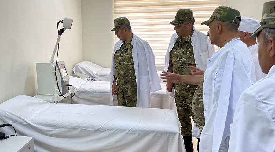 Azerbaijan's Minister of Defense inaugurates a military hospital recently commissioned in Khojavand