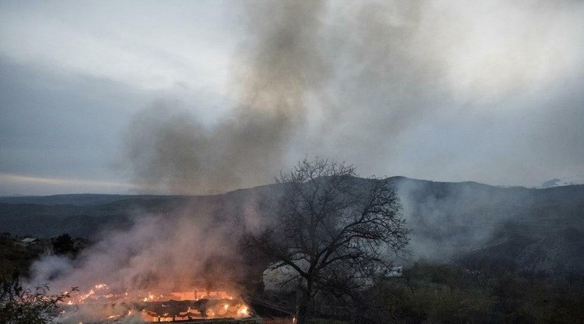 Azerbaijan submits information about burning of houses by Armenians