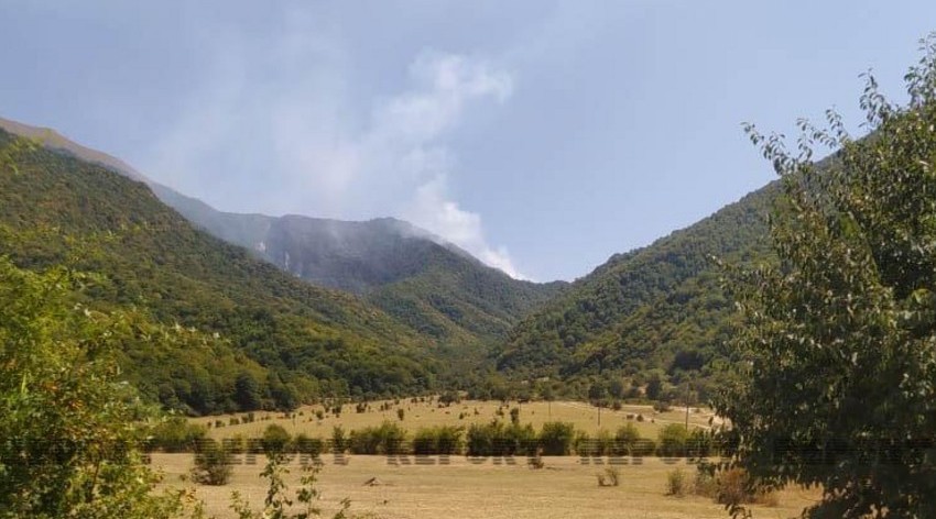 Fire in mountainous areas of Oghuz extinguished