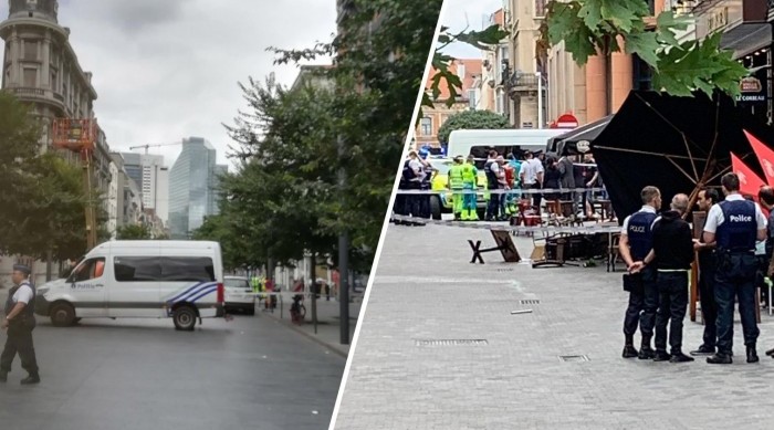 Belçikada yük maşını kafeyə çırpıldı - yaralılar var