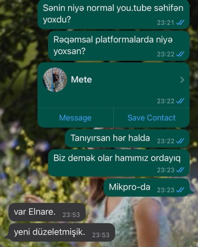 Rəhim Rəhimlinin son "Whatsapp" yazışmaları - FOTO