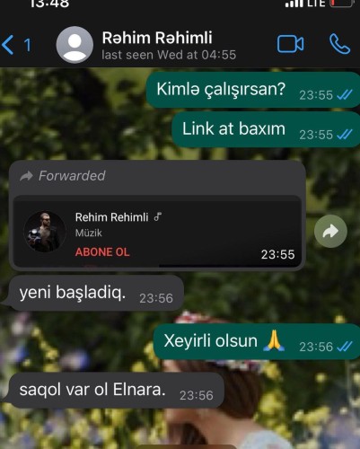 Rəhim Rəhimlinin son "Whatsapp" yazışmaları - FOTO