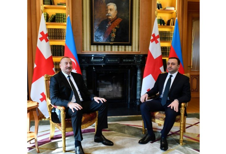 The President of Azerbaijan and the Prime Minister of Georgia make statements to the press