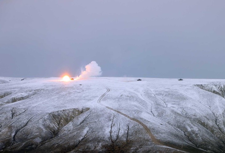 Tanks, planes, helicopters and UAVs were used in the Azerbaijan-Turkey exercise