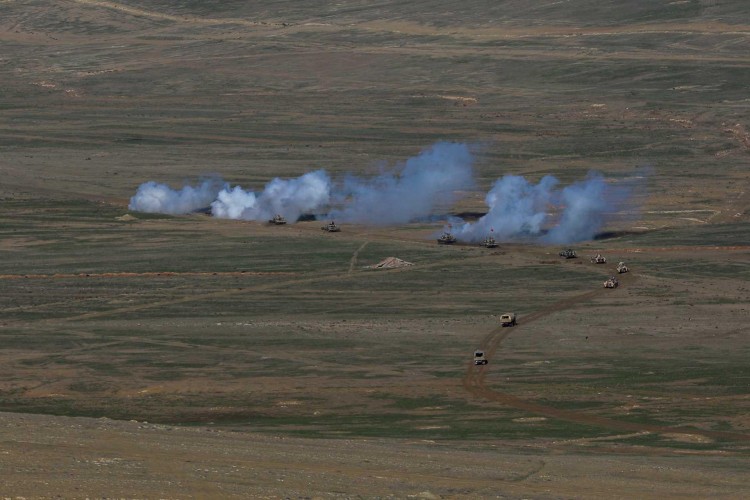 Tanks, planes, helicopters and UAVs were used in the Azerbaijan-Turkey exercise