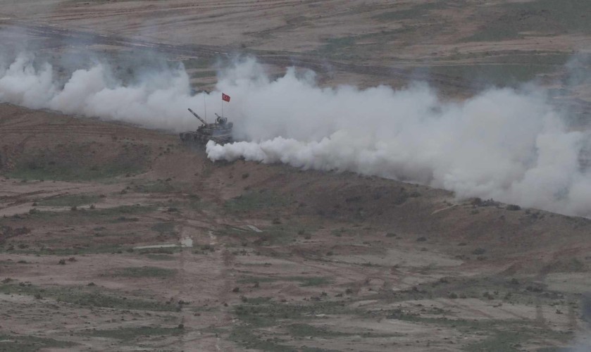 Tanks, planes, helicopters and UAVs were used in the Azerbaijan-Turkey exercise