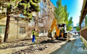 Начался ремонт улицы Гёюша Гараева в Баку